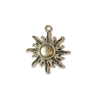 Silver Celestial Sun Charm
