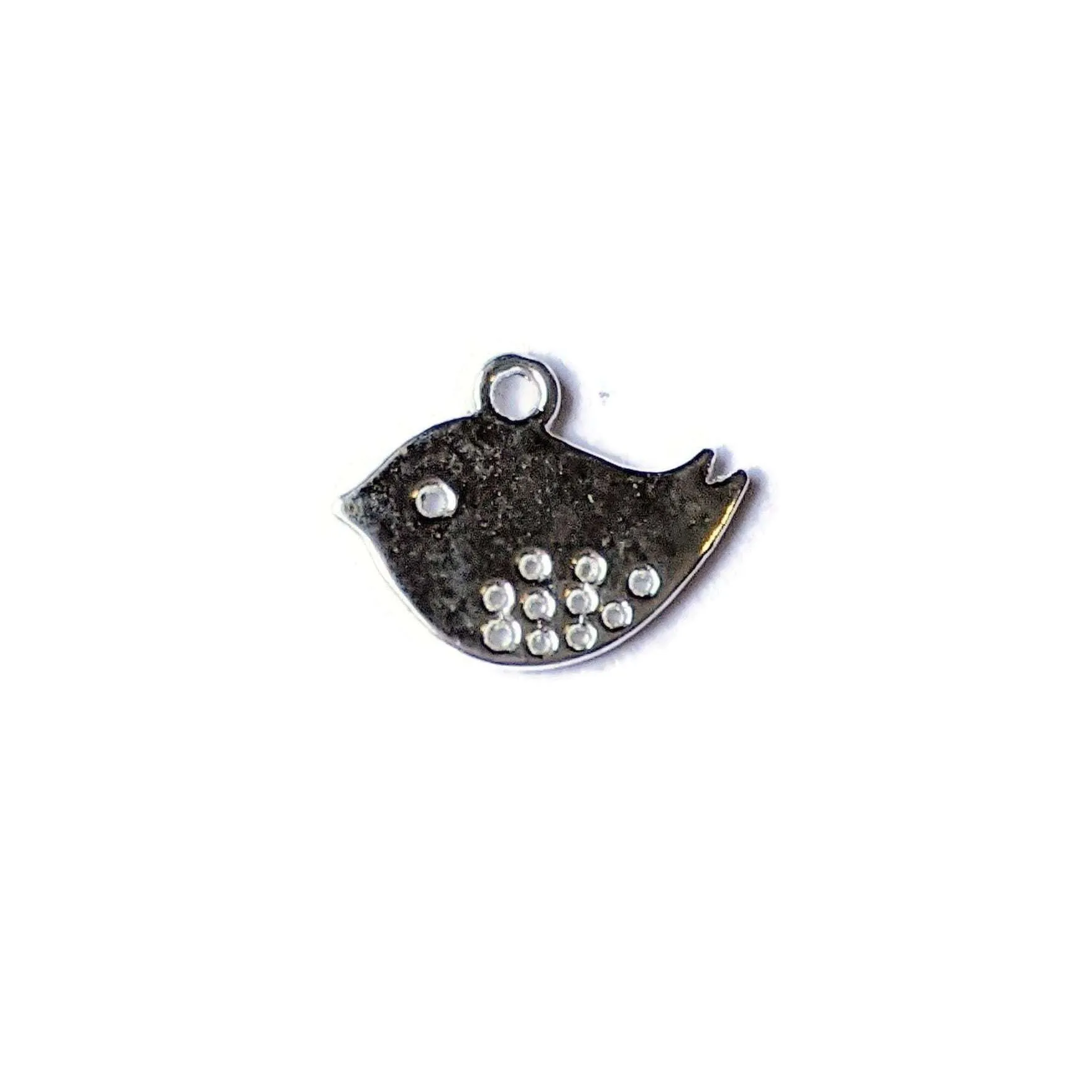 Silver Chickadee Bird Charm