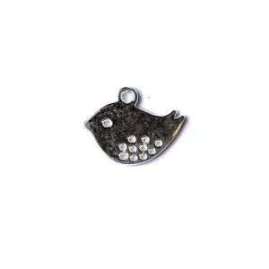 Silver Chickadee Bird Charm