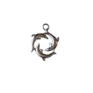 Silver Dolphin Trio Charm