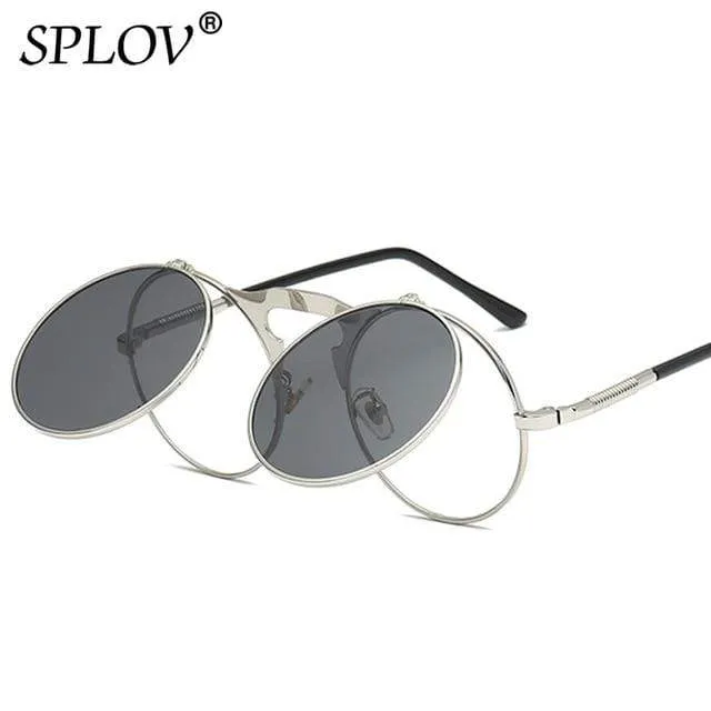 SPLOV Round Steampunk Sunglasses