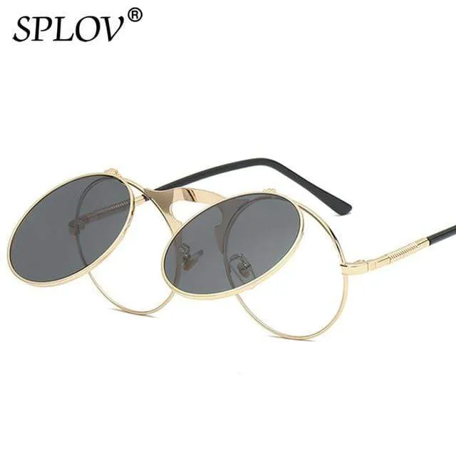 SPLOV Round Steampunk Sunglasses
