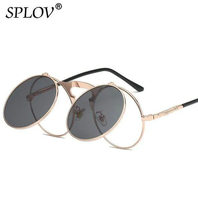 SPLOV Round Steampunk Sunglasses
