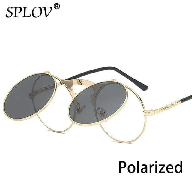 SPLOV Round Steampunk Sunglasses