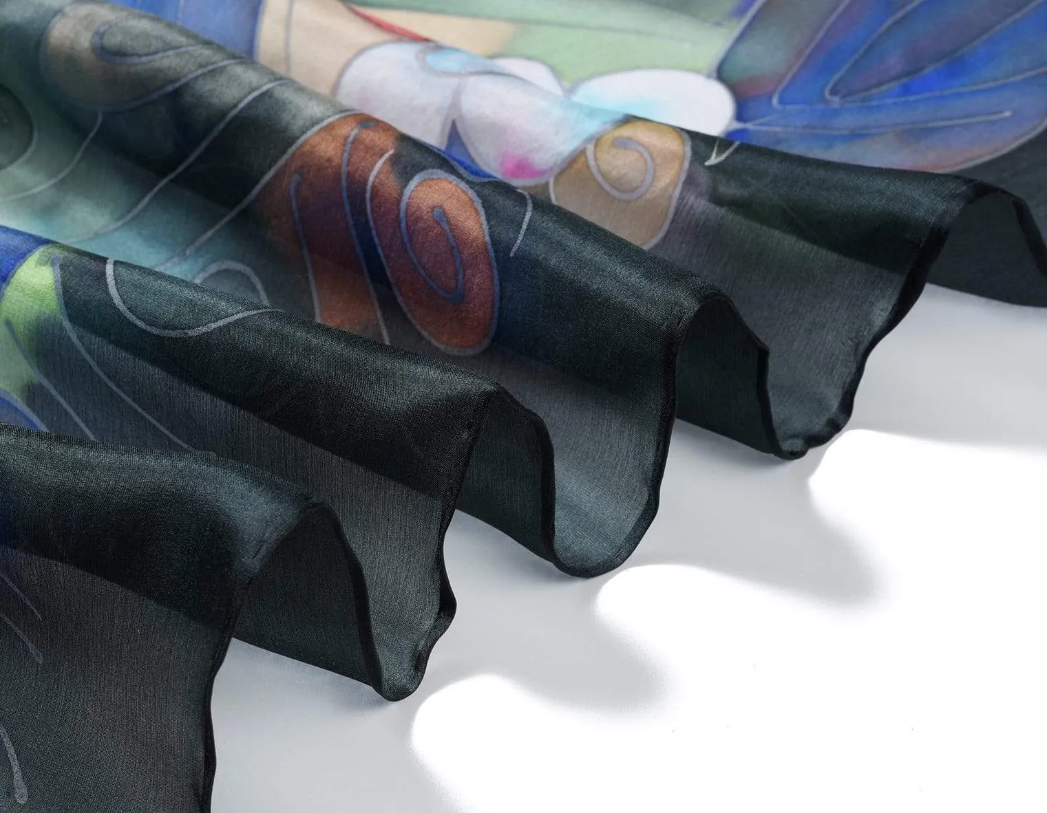 Square Hand Painted Silk Scarf - Suzy