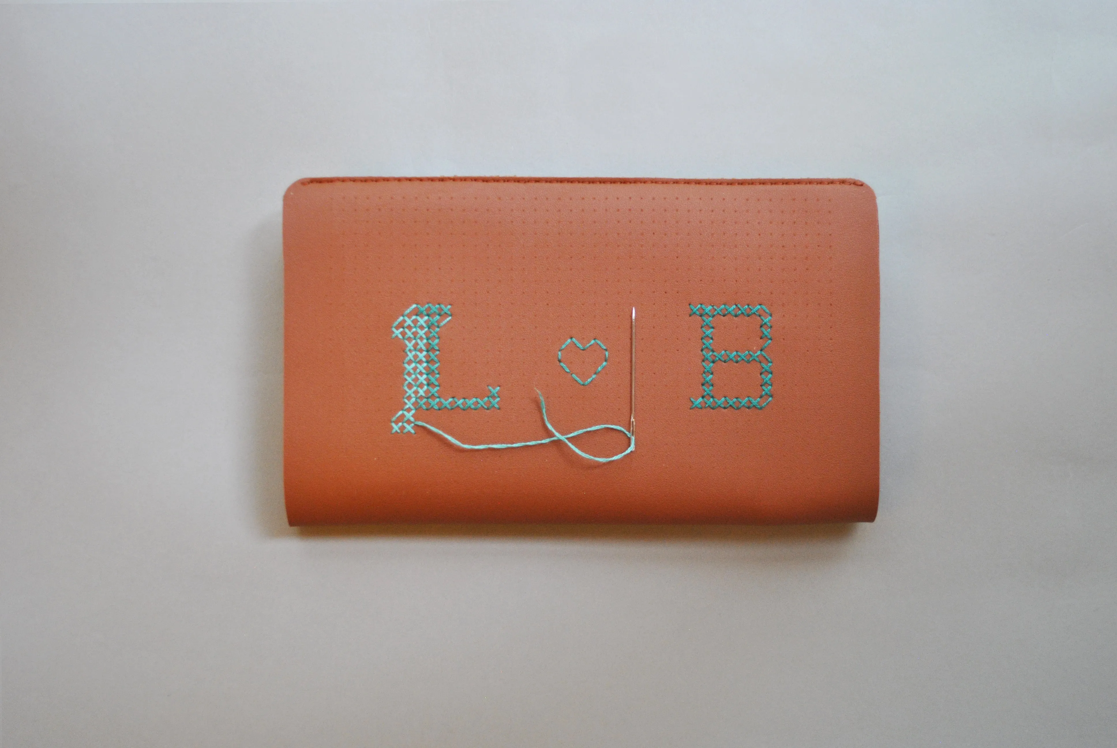 Stitch Travel Wallet - Brown
