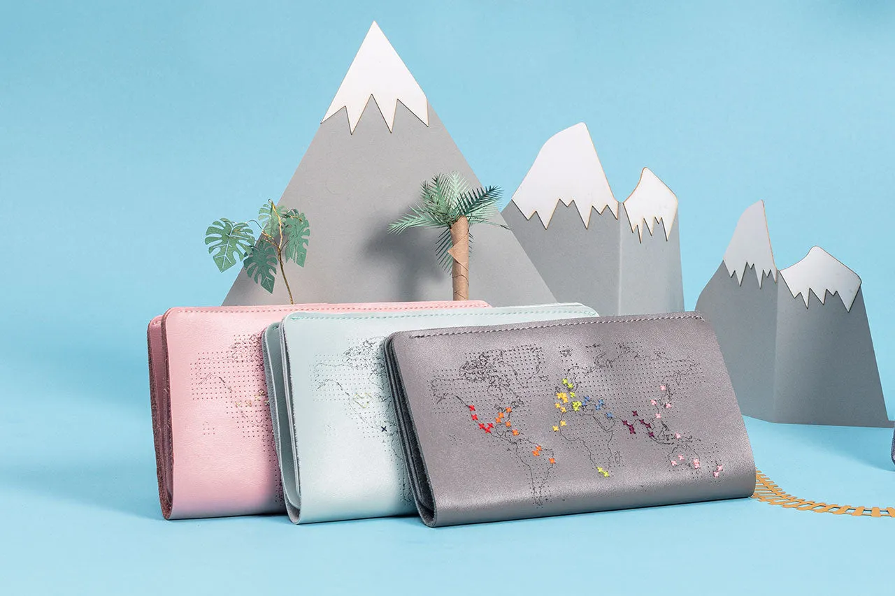 Stitch Travel Wallet - Grey