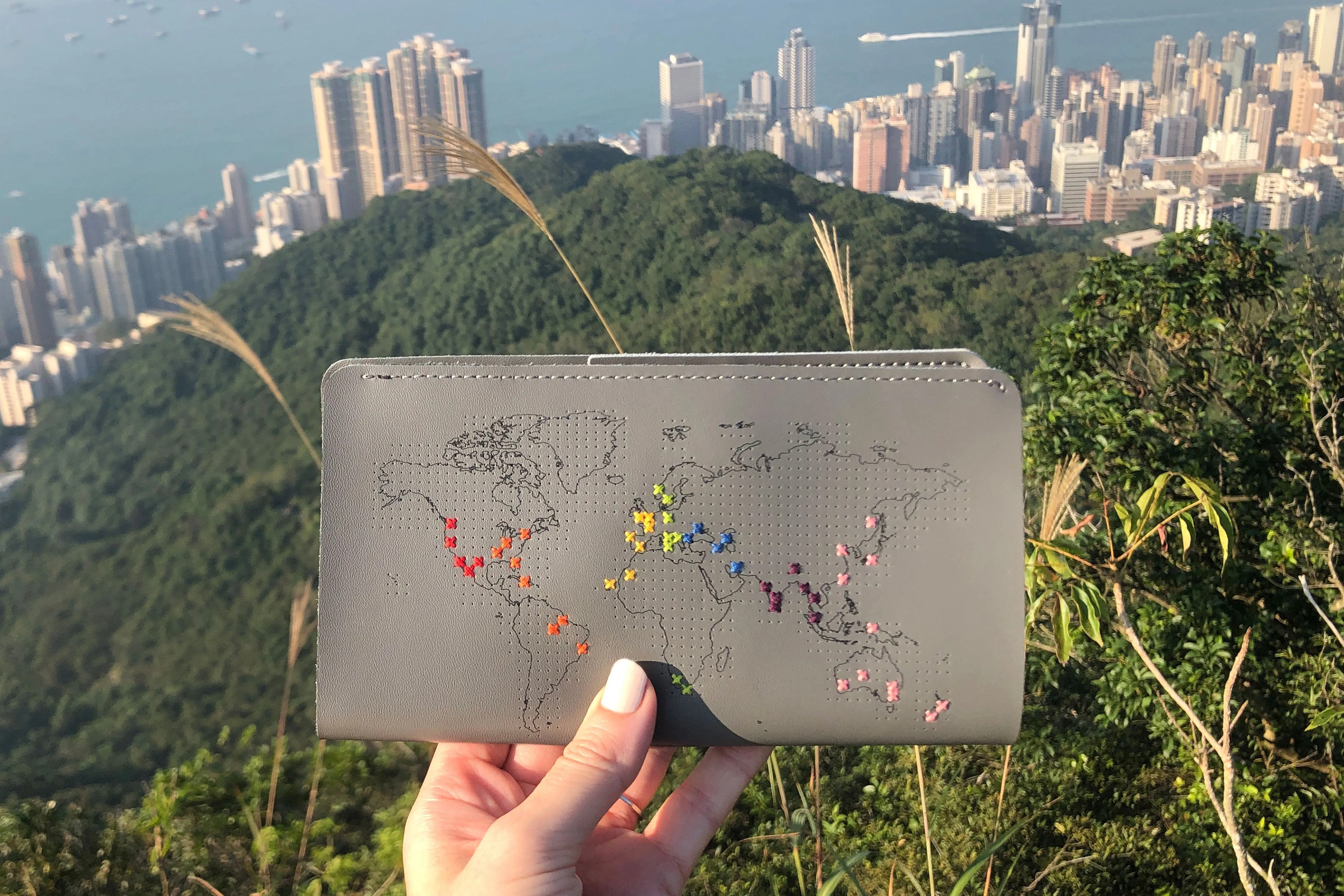 Stitch Travel Wallet - Grey
