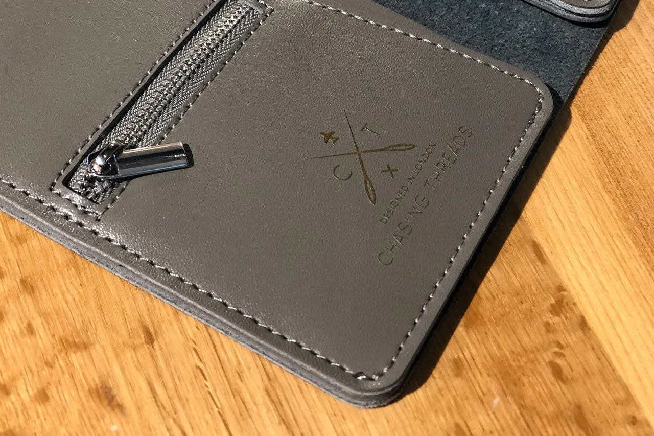 Stitch Travel Wallet - Grey