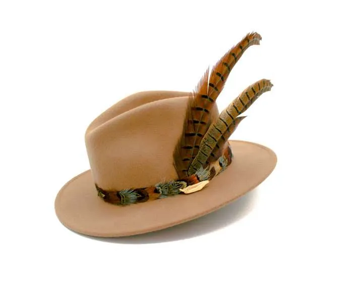The Isabella in Camel (Pheasant Feather Tail)