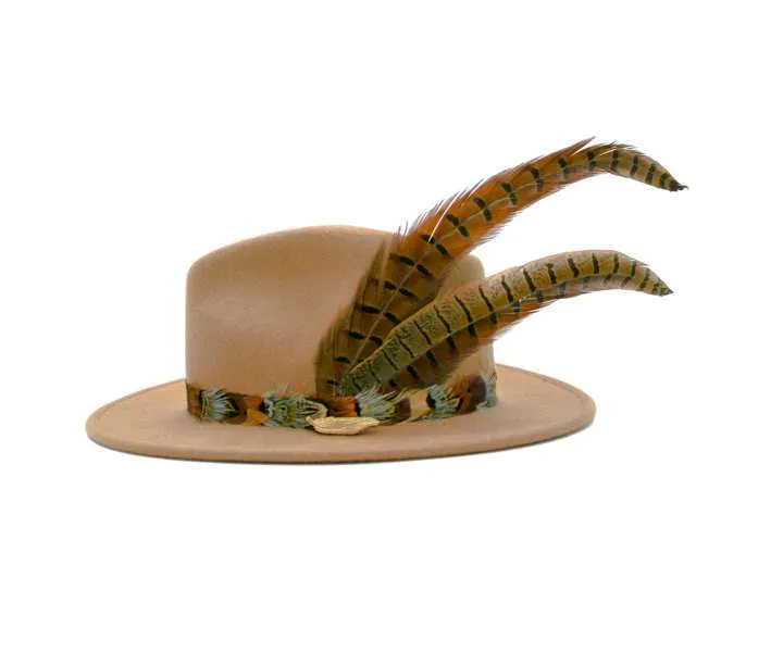 The Isabella in Camel (Pheasant Feather Tail)