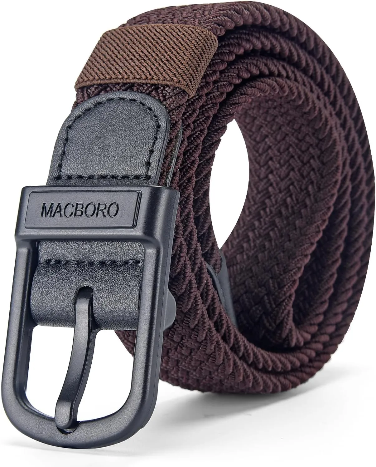 Tsa Approved Hypoallergenic Nickel Free Non Metal Belt for Men Elastic Stretch Braided Golf Accessories Belt