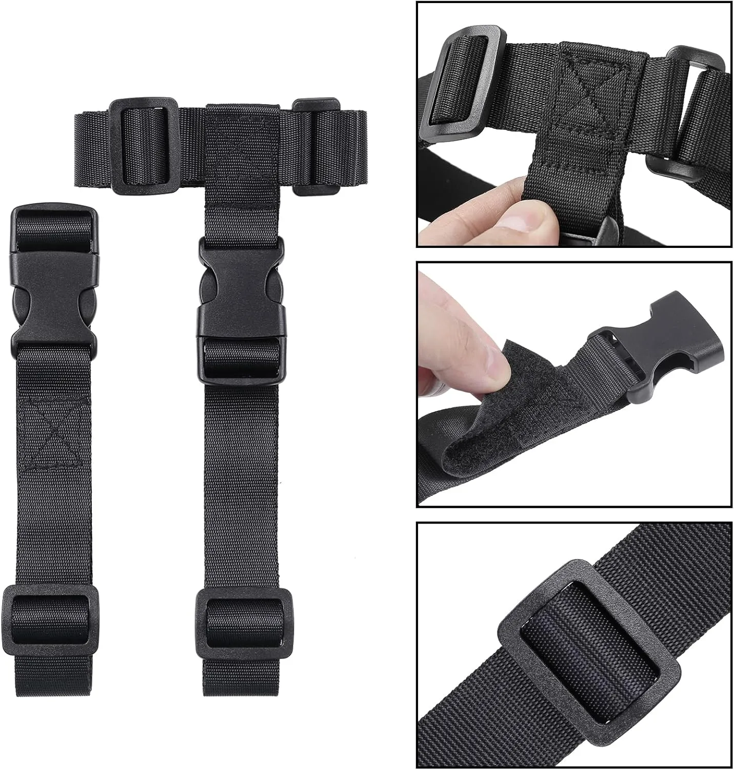 Vigorport Luggage Straps, Luggage Connector Straps for Suitcases Add A Bag and Connect Your 2 Suitcases Together Adjustable Attachment Accessories Belts (1'' Width Medium Size)