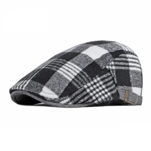 Weris Plaid Woolen Flat Cap