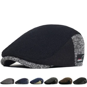 Wigston Striped Knitted Flat Cap