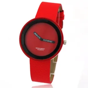 WoMaGe Women's Watches Fashion Casual Red Leather Band Quartz