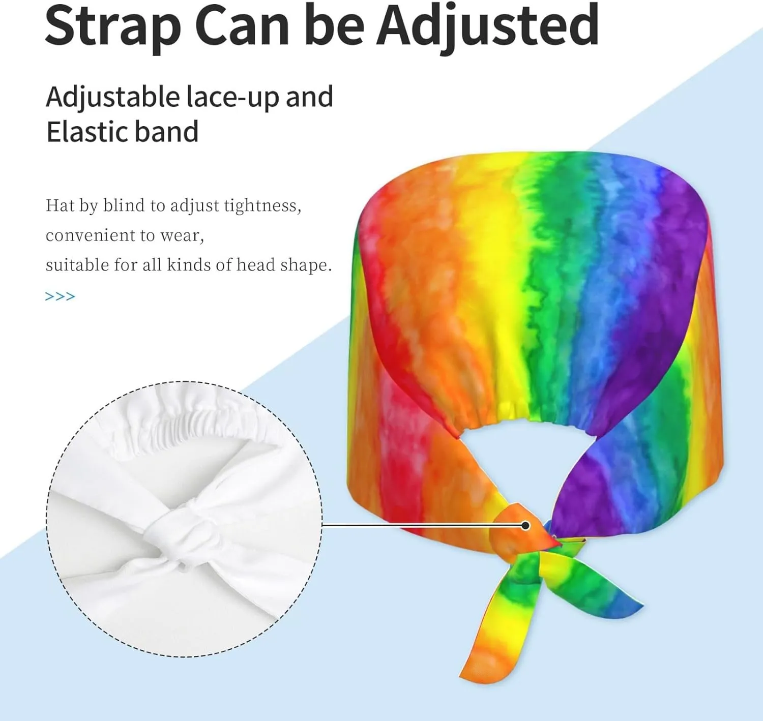 Working Cap Scrub Cap with Sweatband Adjustable Unisex Tie Back Hat Nursing Doctor Surgeon Cap for Women Men