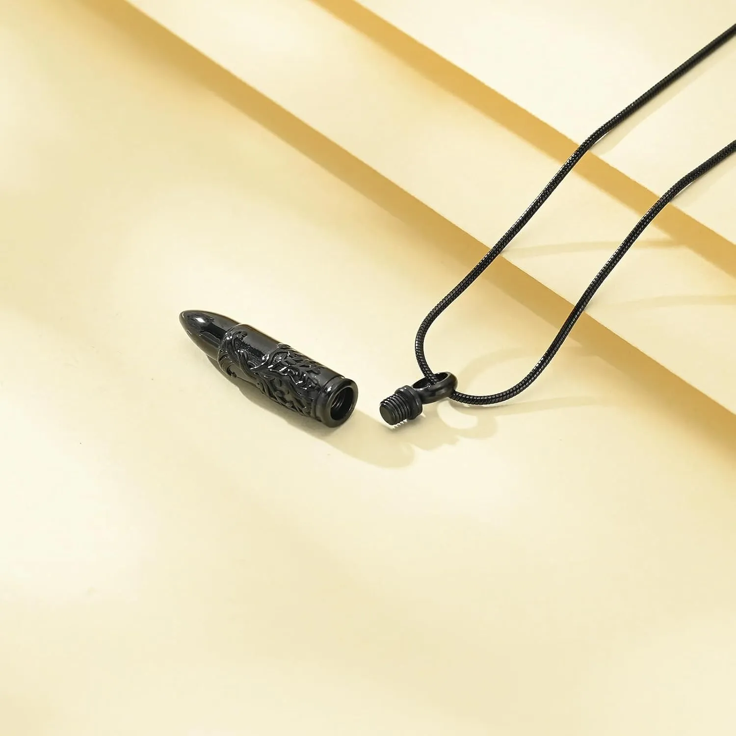 zeqingjw Bullet Urn Necklaces for Ashes Tree of Life Cremation Jewelry Memorial Pendant Ash Holder Keepsake Jewelry for Pet/Human